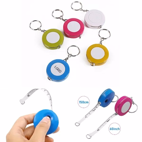 Mini Retractable Tape Measure Keychain with Small 5ft/ 1.5m