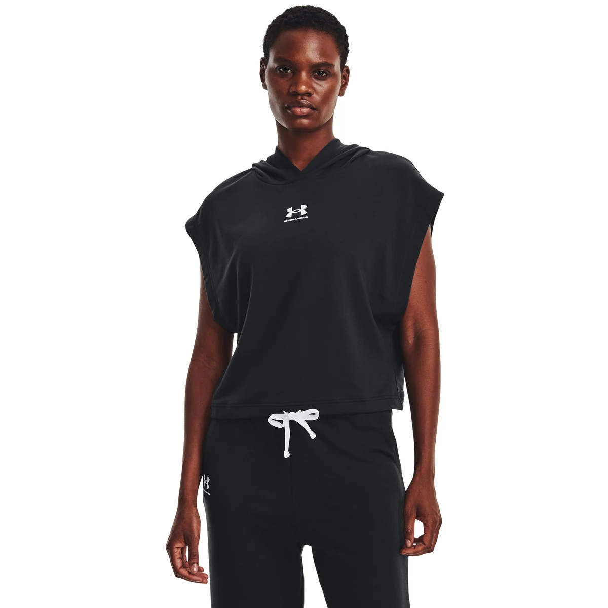 UA Rival Terry Women's Short Sleeve Hoodie 1