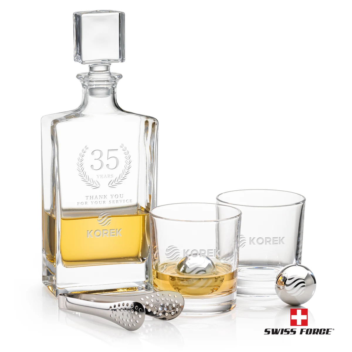 Hallsboro Decanter Set & Ice Balls 1