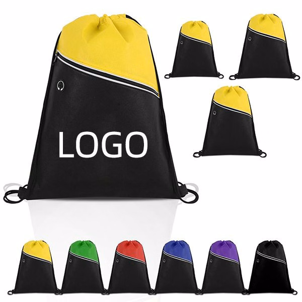 Small Polyester Two-Tone Drawstring Sports Pack