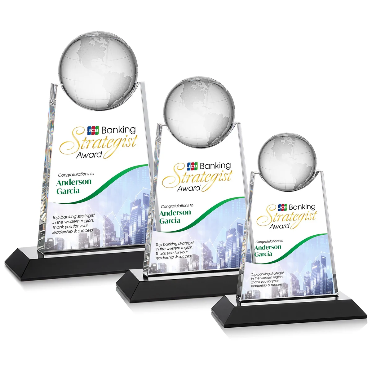 Netherford Globe VividPrint™ Award - Black 1