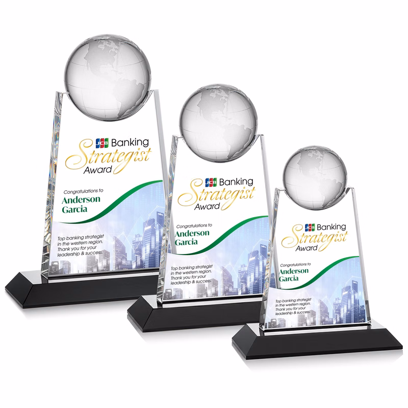 Netherford Globe VividPrint™ Award - Black