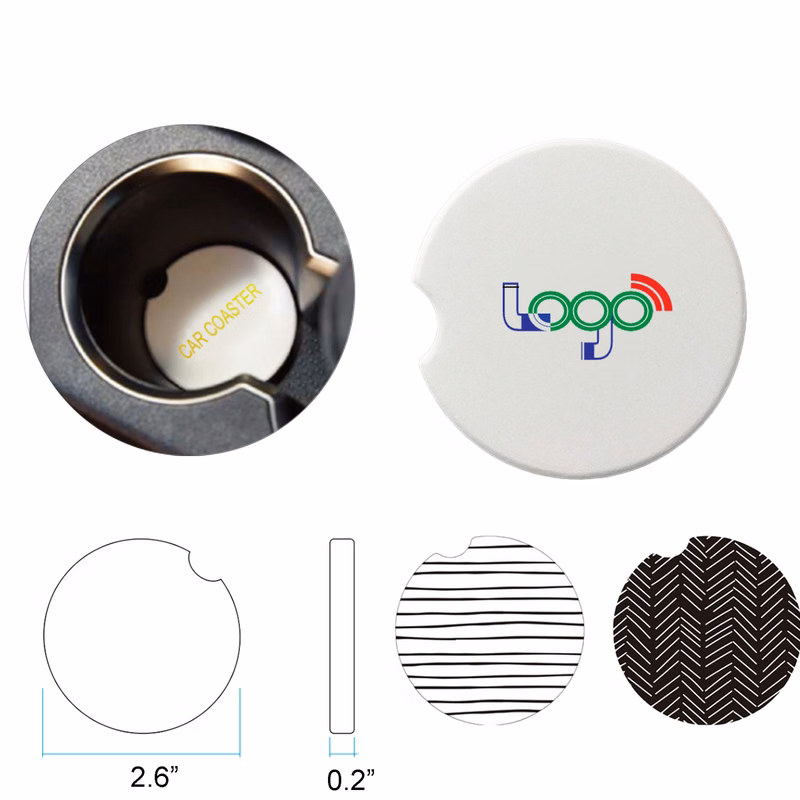 Full Color Printed Absorbent Car Cup Holder Coaster