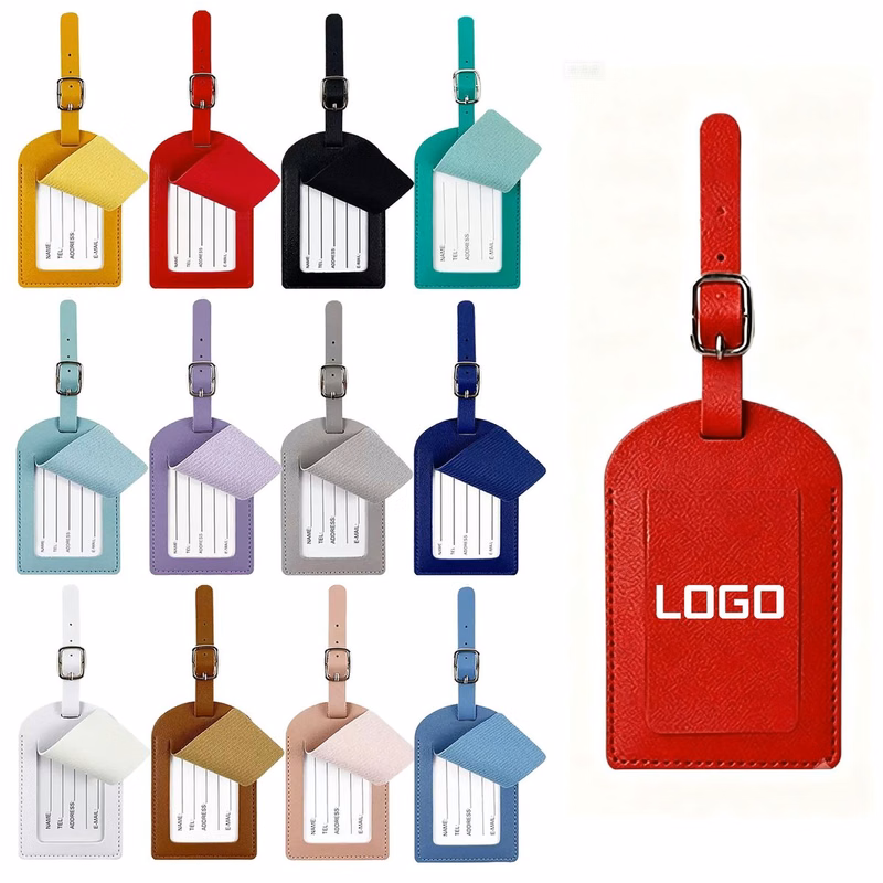 4 Inch Premium PU Leather Luggage Tag