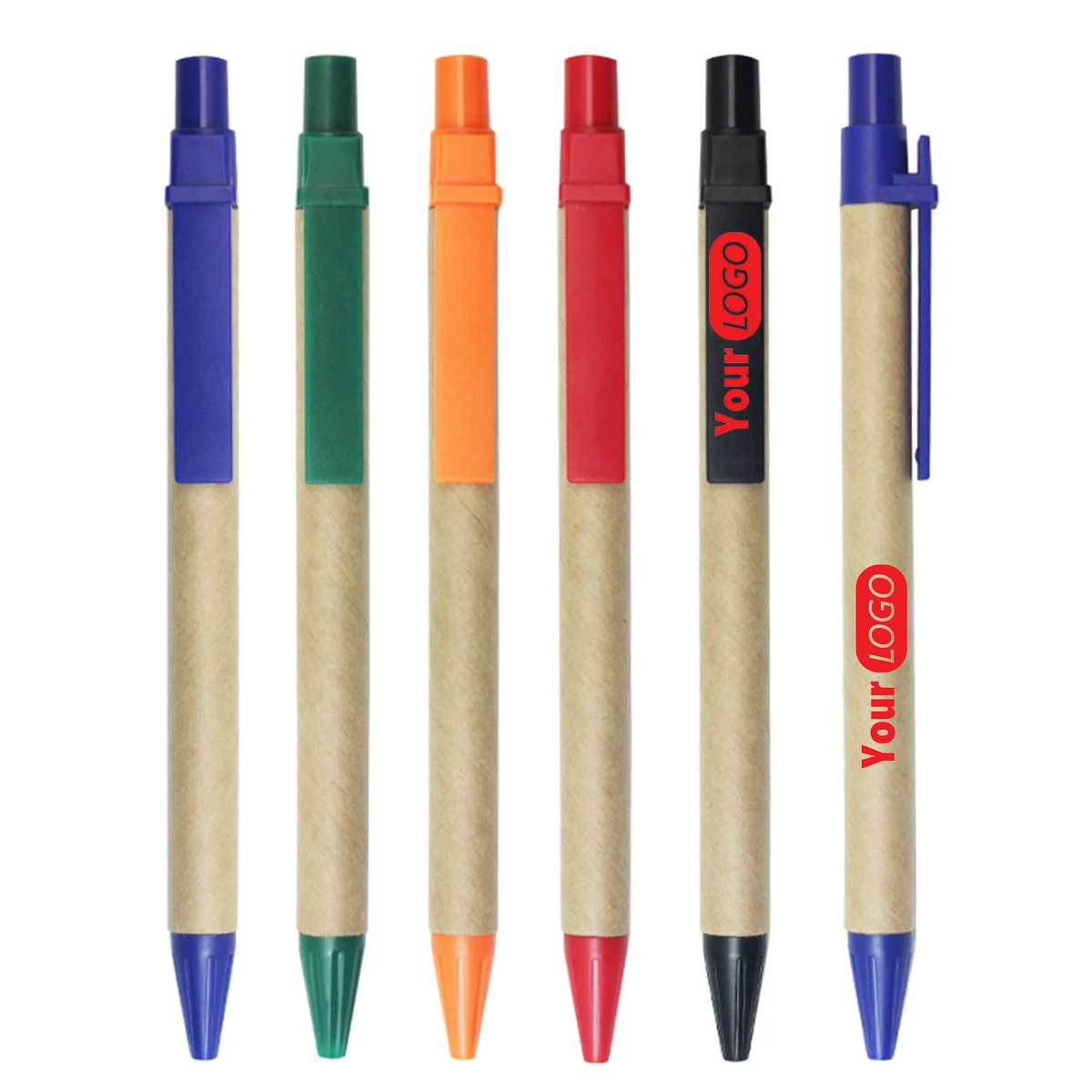 Environmentally Friendly Kraft Paper Pen With Round Ballpoint Tip 1