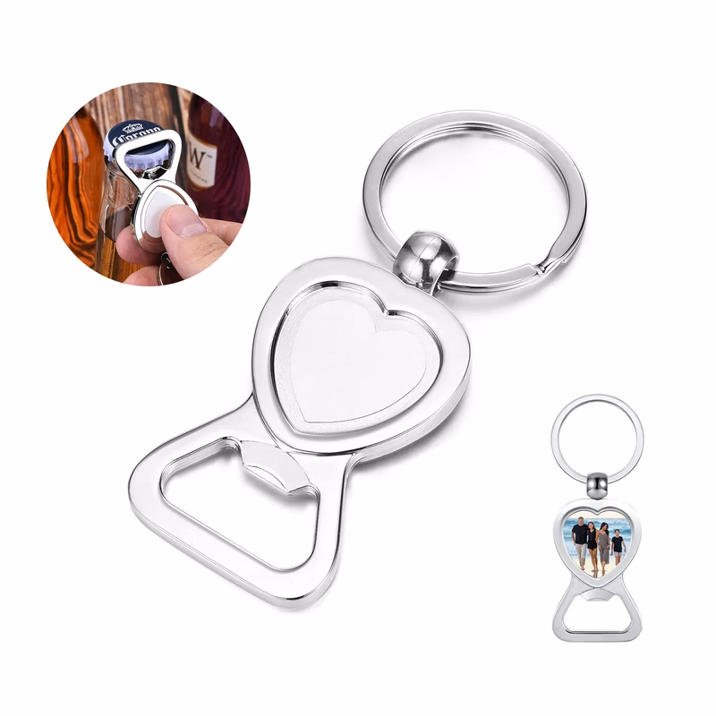 Love Heart Bottle Opener Keychain
