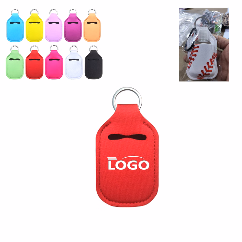 1 OZ Travel Hand Sanitizer Bottle Keychain With Your Logo