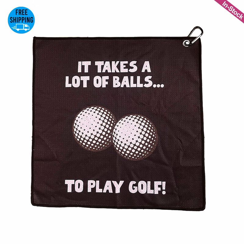 11.8" x 11.8" Sublimation 400gsm Microfiber Waffle Golf Towel (Carabiner Clip included)