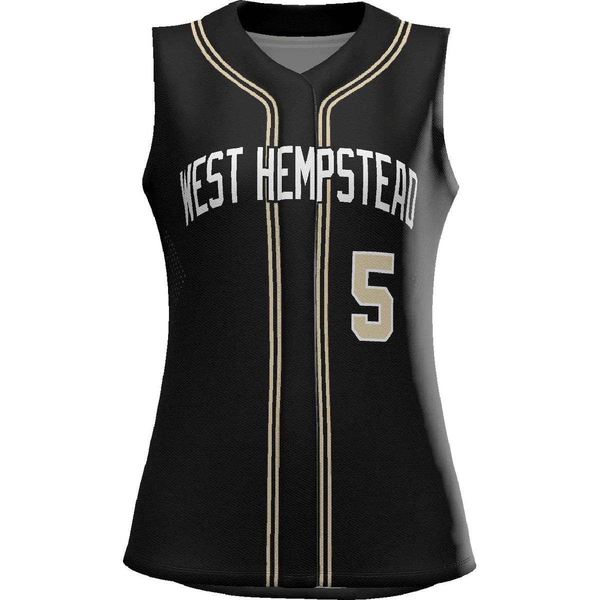 Breeze Full Button Sleeveless Softball Jersey 1
