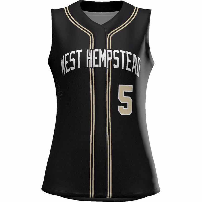 Breeze Full Button Sleeveless Softball Jersey