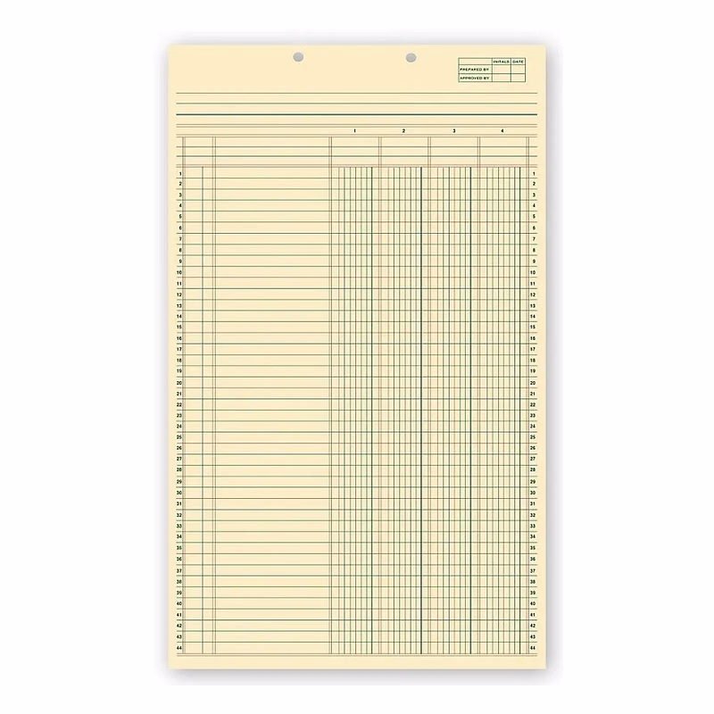 Columnar Pads, 4 Columns