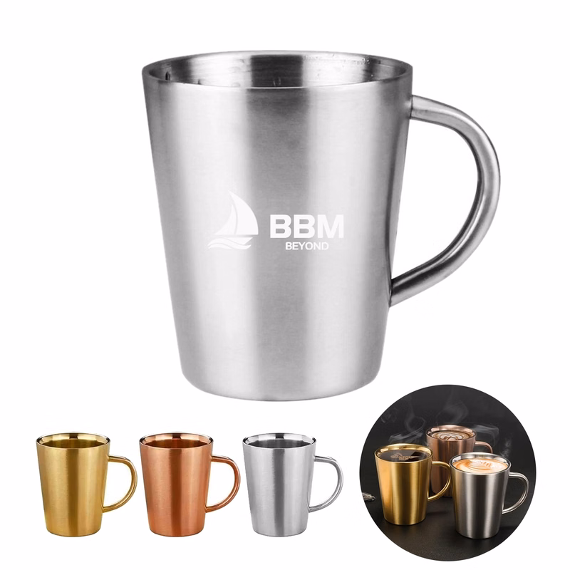 10oz Double Layer Stainless Steel Insulated Mug with Handle