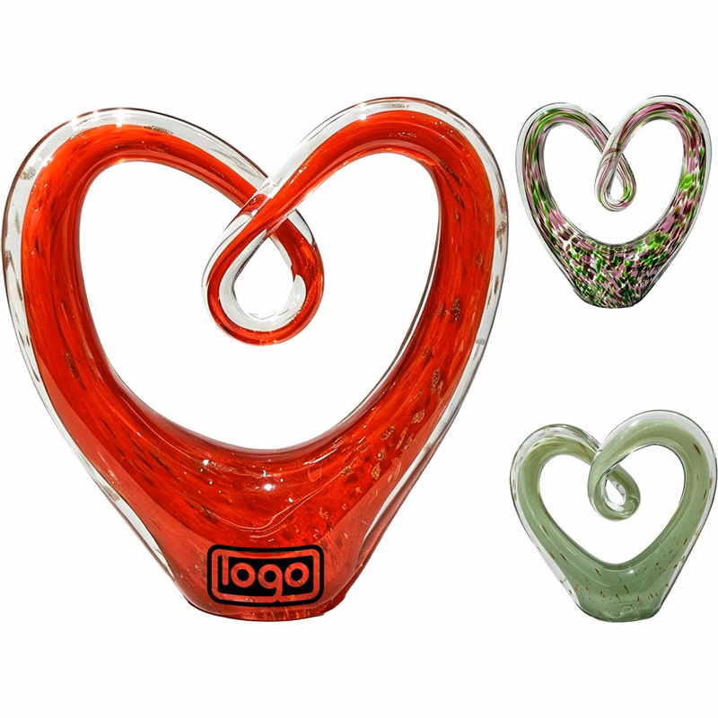 Heart-Shaped Glass Figurine