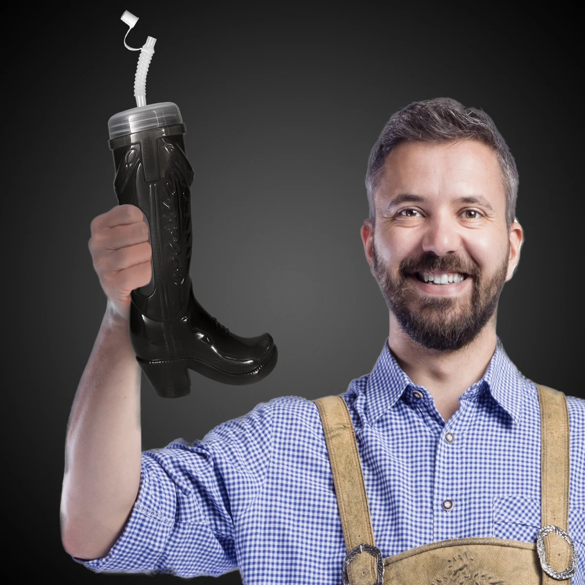 32 oz. Western Boot Shape Yard Glass 1