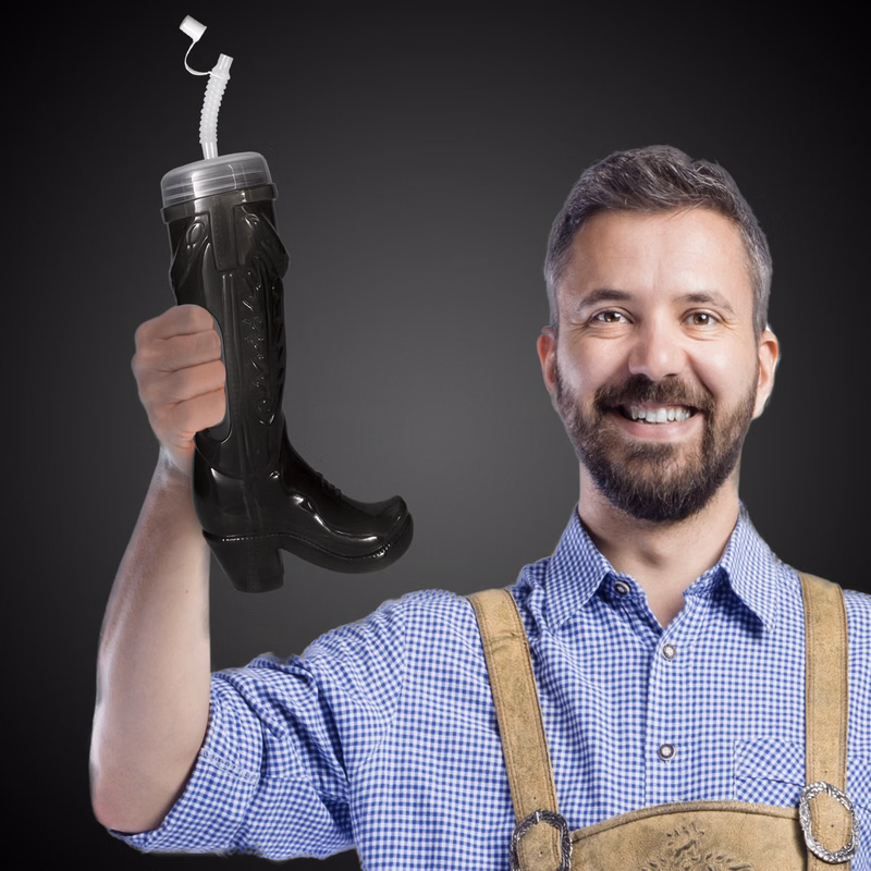 32 oz. Western Boot Shape Yard Glass