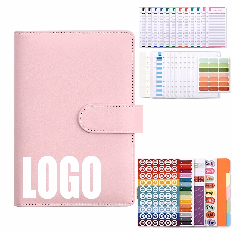 PU Leather A6 Budget Planner Binder Notebook