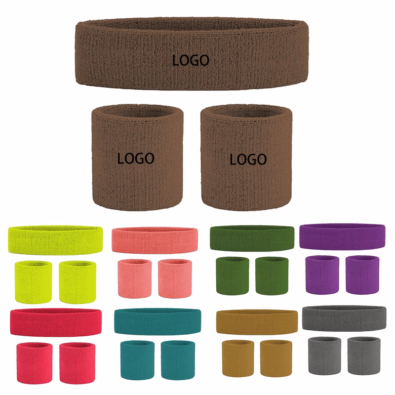 Headband Wristband Set with Embroidery