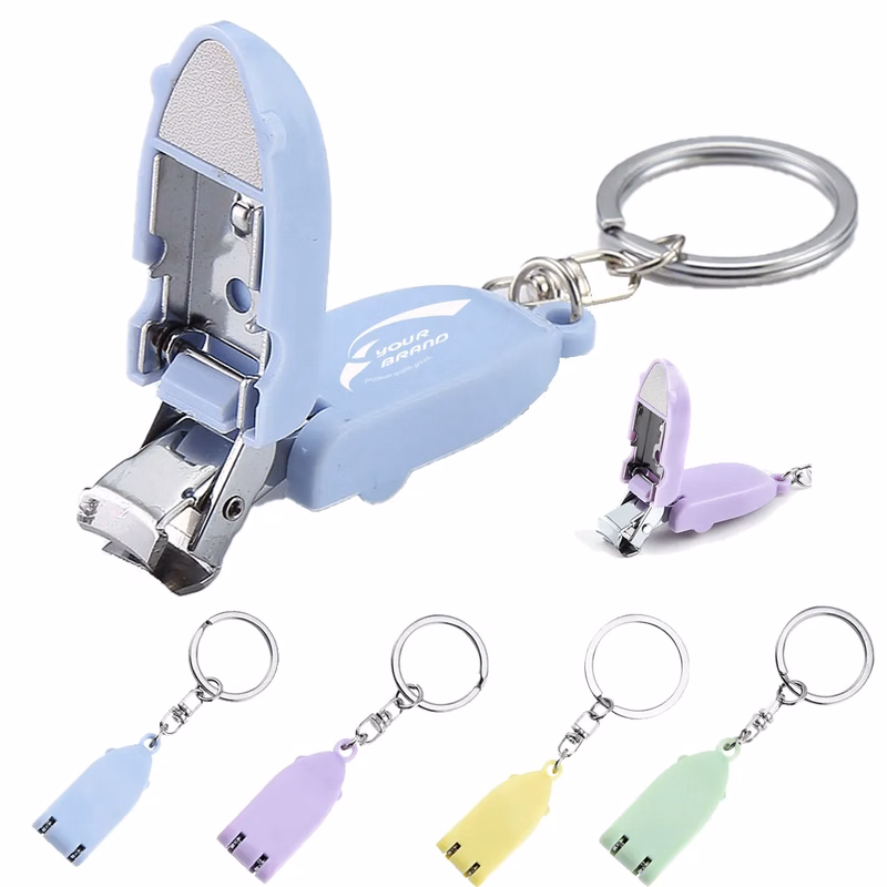 Mini Portable Folding Nail Clipper Carbon Steel W/Key Ring