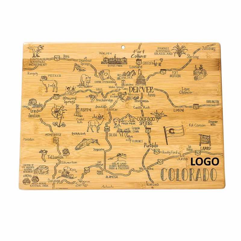 Colorado State Shaped Serving Cutting Board