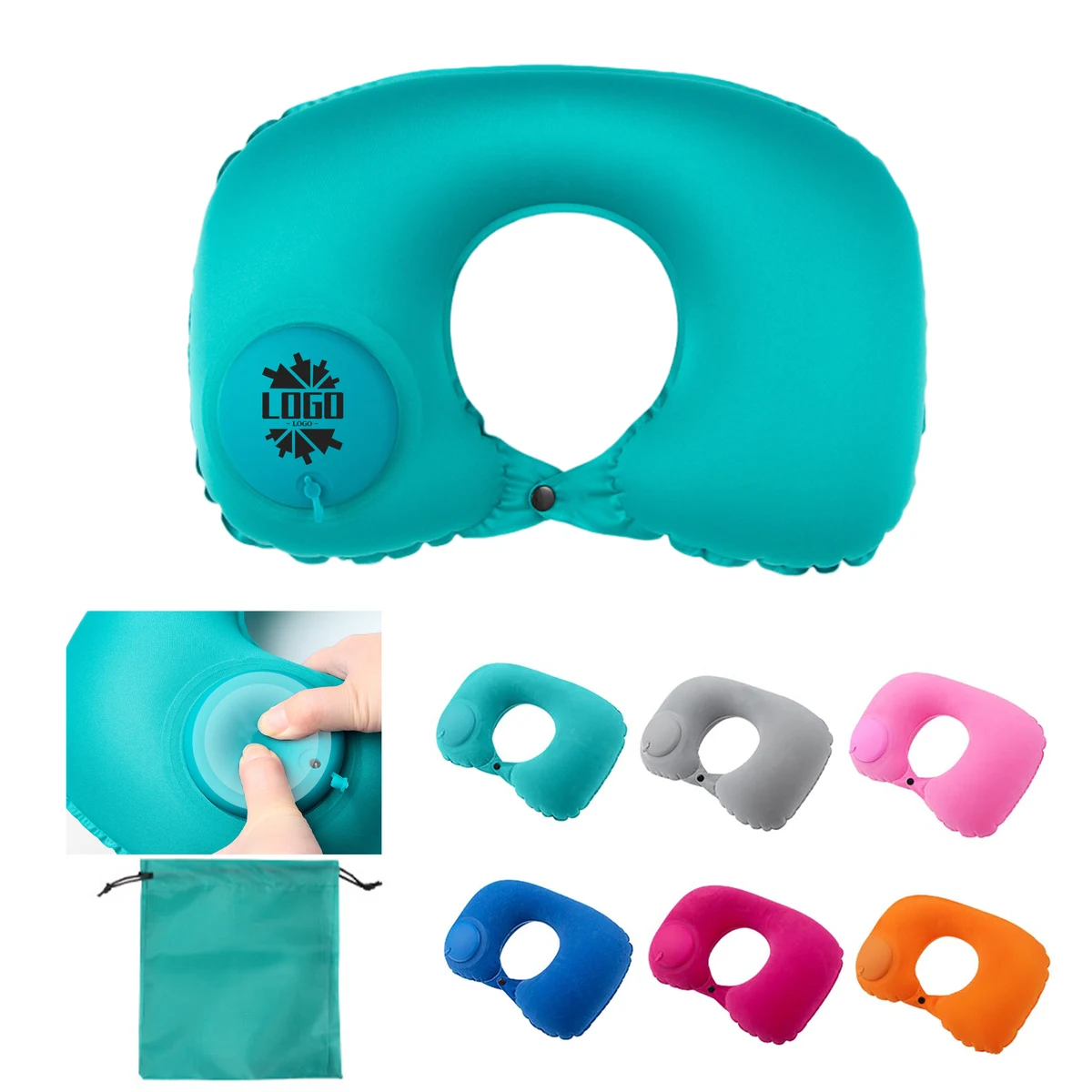 U Shaped Air Pillow With Soft Fabric For Travel Comfort 1