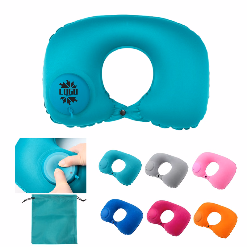 U Shaped Air Pillow With Soft Fabric For Travel Comfort