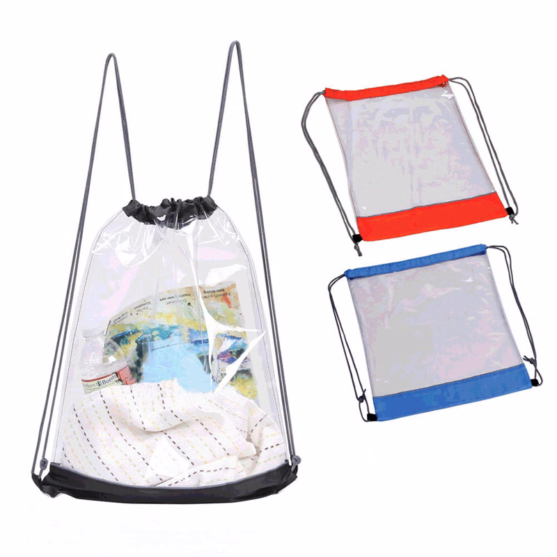 Clear Drawstring Backpack (13 3/8" x 16 9/16")