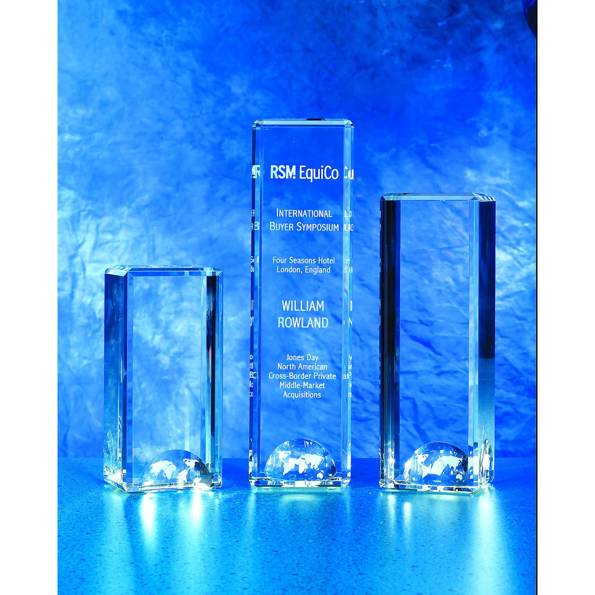 10" Crystal Rising Globe Award 1