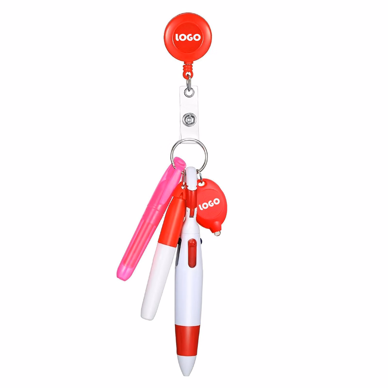 Nurse Pen Set with Retractable Scroll and ID Buckle