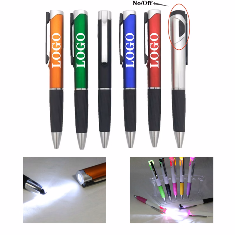 Unique LED Light Up Logo Pen