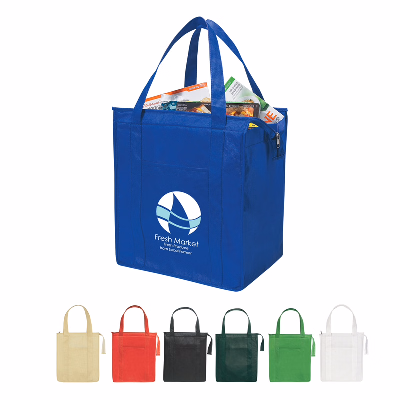 Zipper Classic Non-Woven Tote Bag