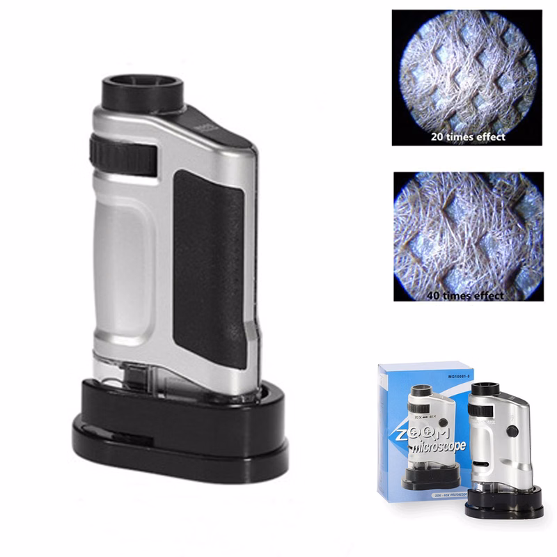 20X 40X with LED Illumination Microscope MagnifierLoupe