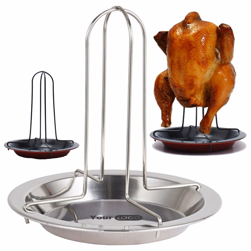 Carbon Steel Outdoor Camping Thick Roasted Chicken Stand