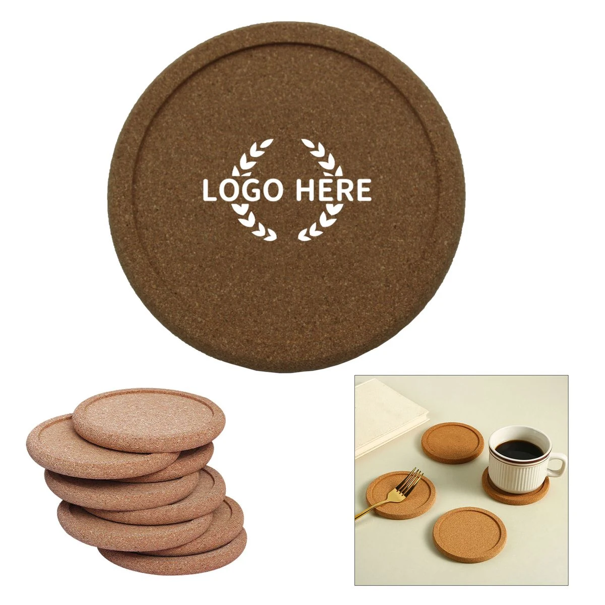 Durable Round Wooden Coaster 1