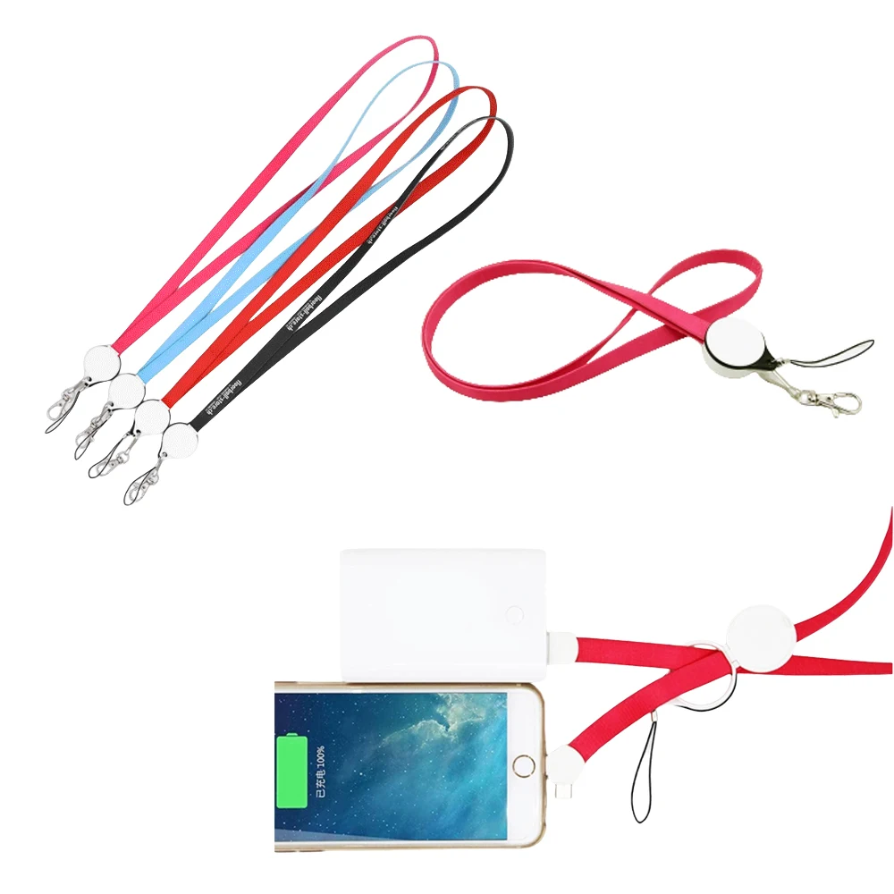 3 In 1 Charging USB Cable Card Holder Lanyard 1