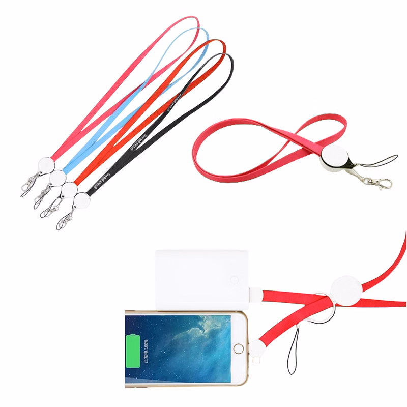 3 In 1 Charging USB Cable Card Holder Lanyard