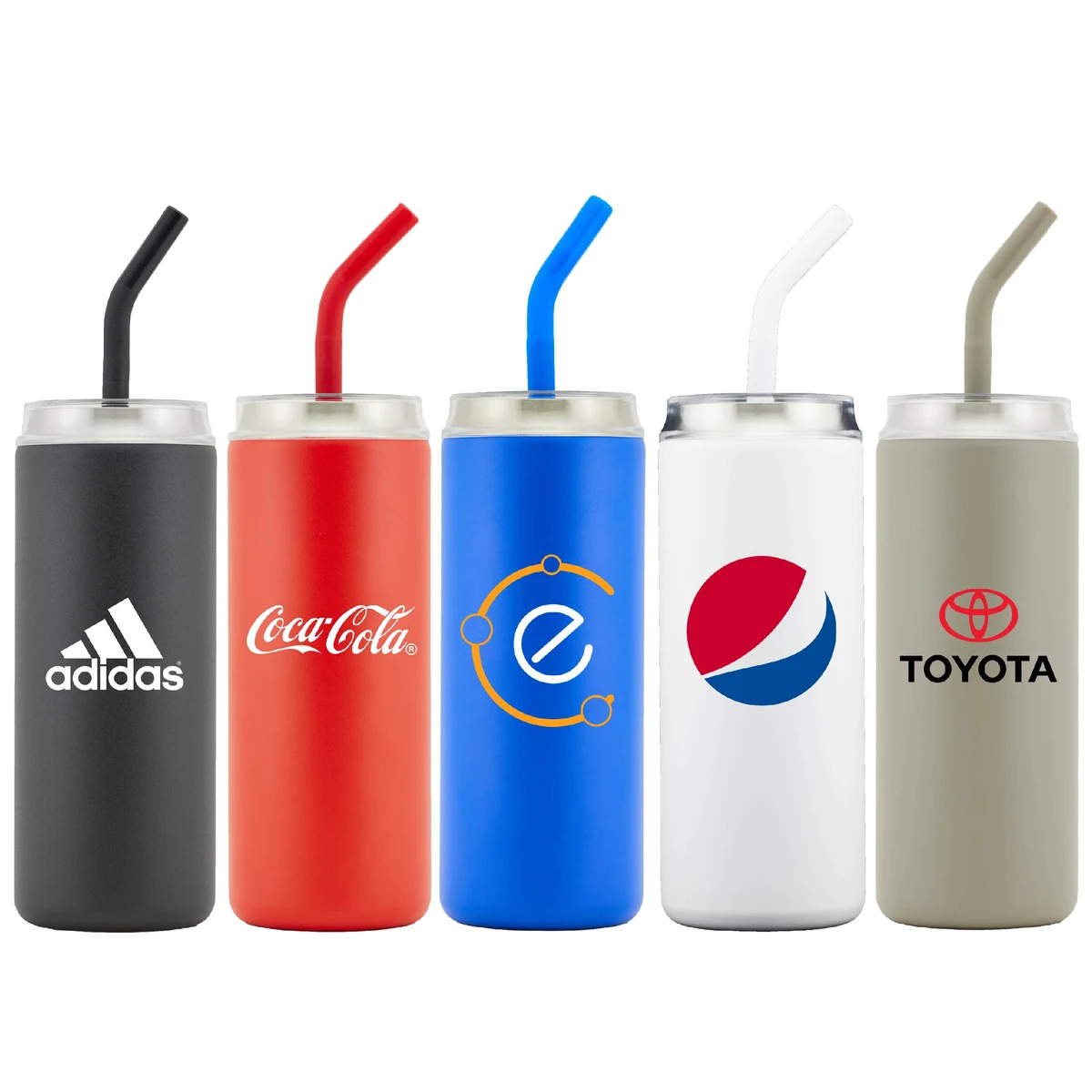 Newport 20 Oz. Double Wall Stainless Steel Vacuum Insulated Tumbler w/Straw (Black) 1