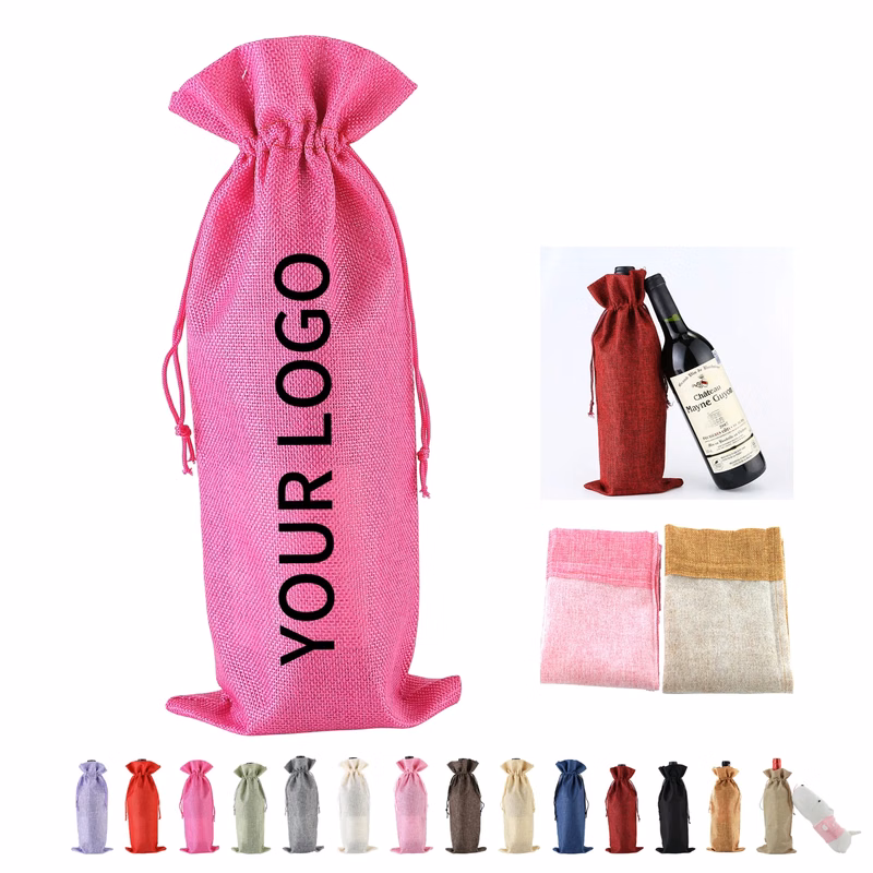 Linen Wine Bag