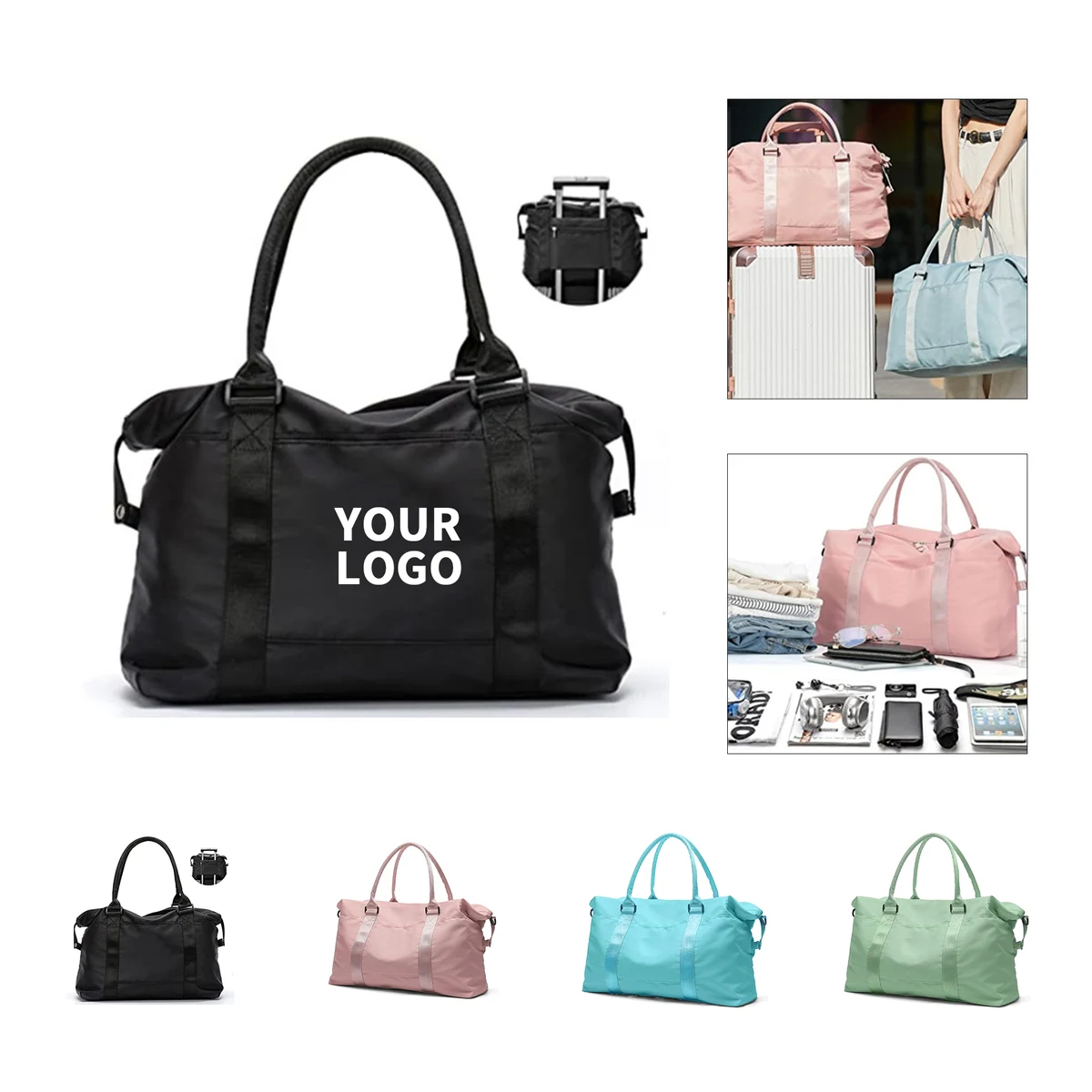 Waterproof Polyester Sports Travel Duffel Bag 20" x 13" x 5" 1