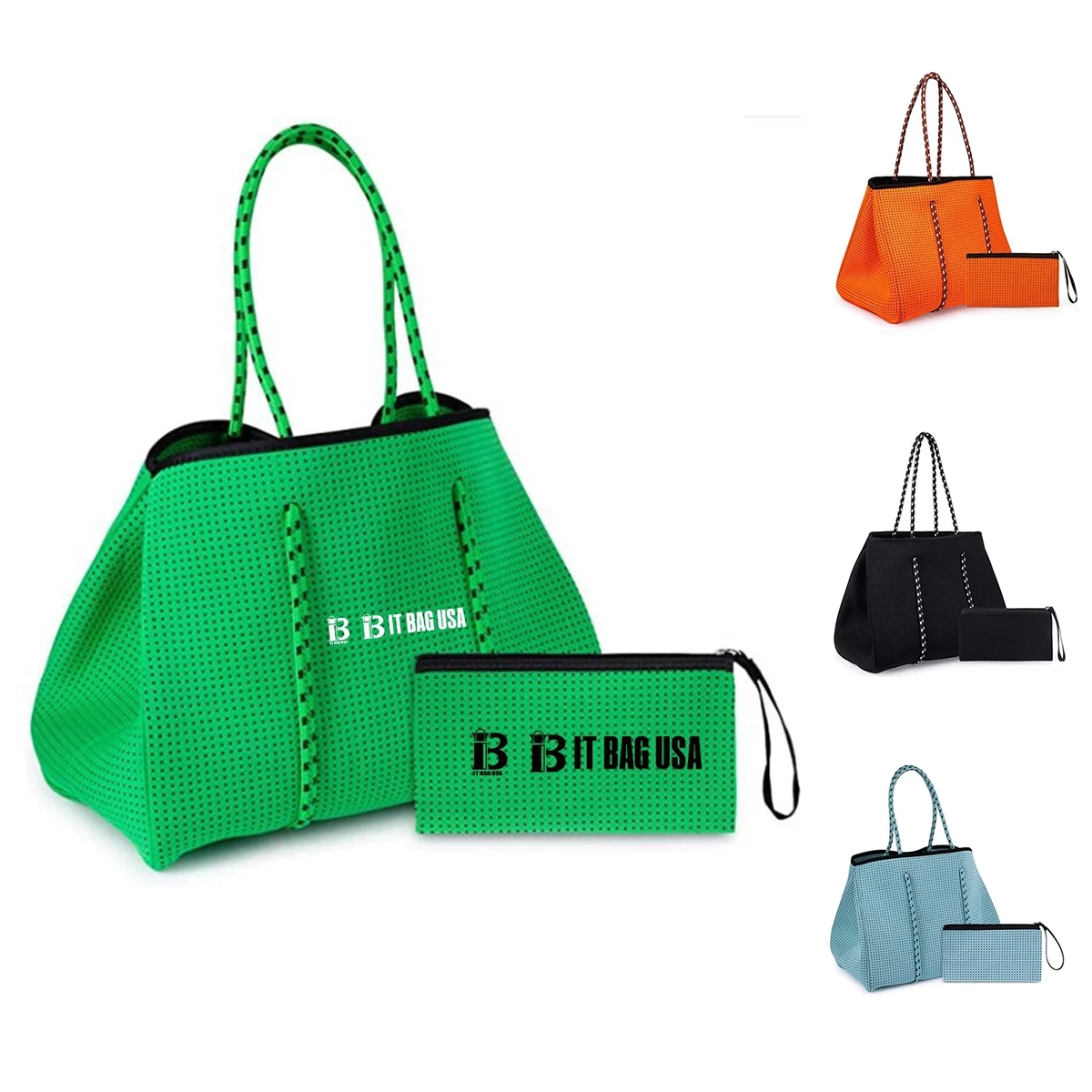 Neoprene Tote Bag With Shoulder Straps, custom tote bag with logo imprint 1