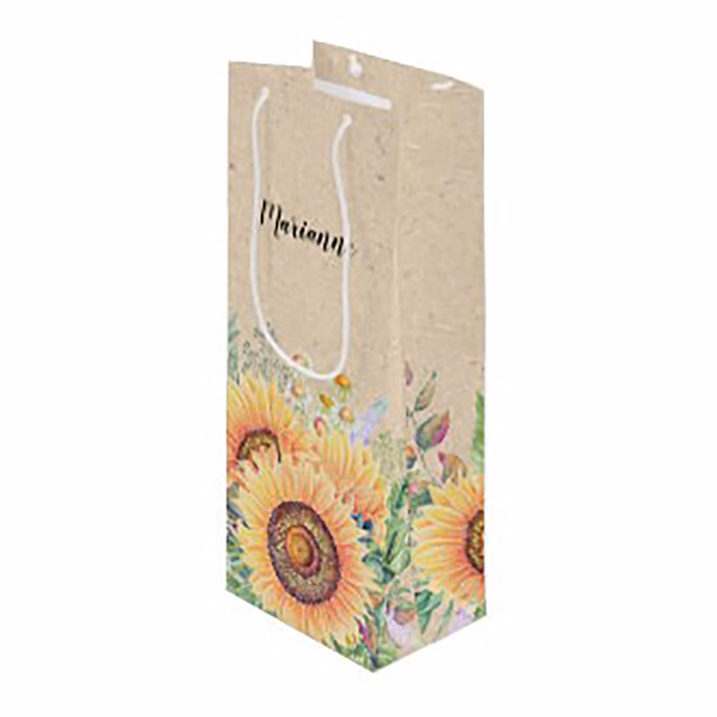 210g C1S paper bag with full color imprint on all sides (5.25*13*3.25")