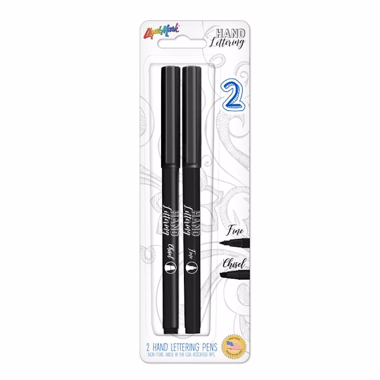 Chisel Tip & Fine Point Markers - 2 Pack Black