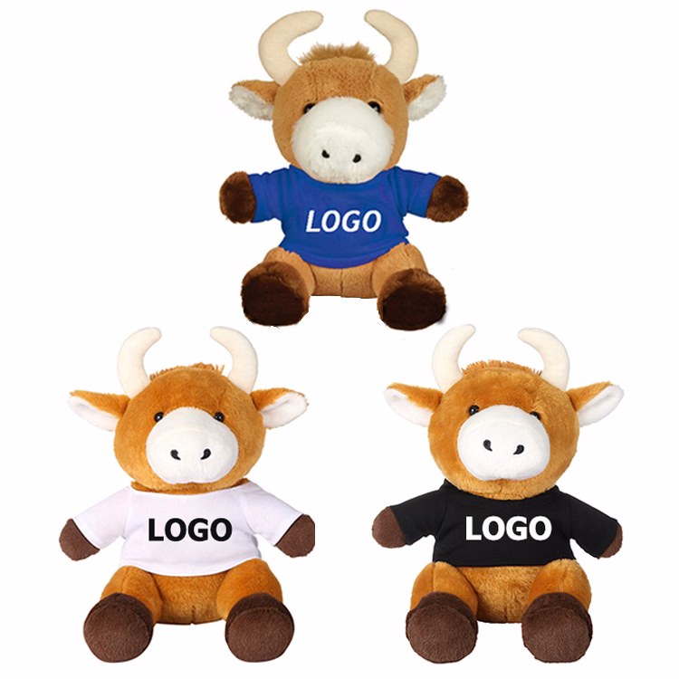 The super soft line bull stuffed animal, plush toy