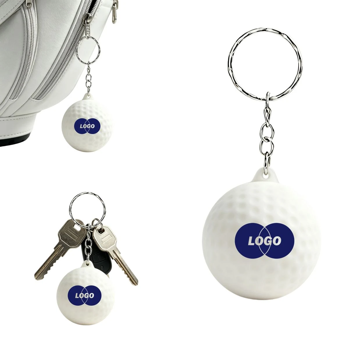 Golf Ball Stress Reliever Key Chain 1