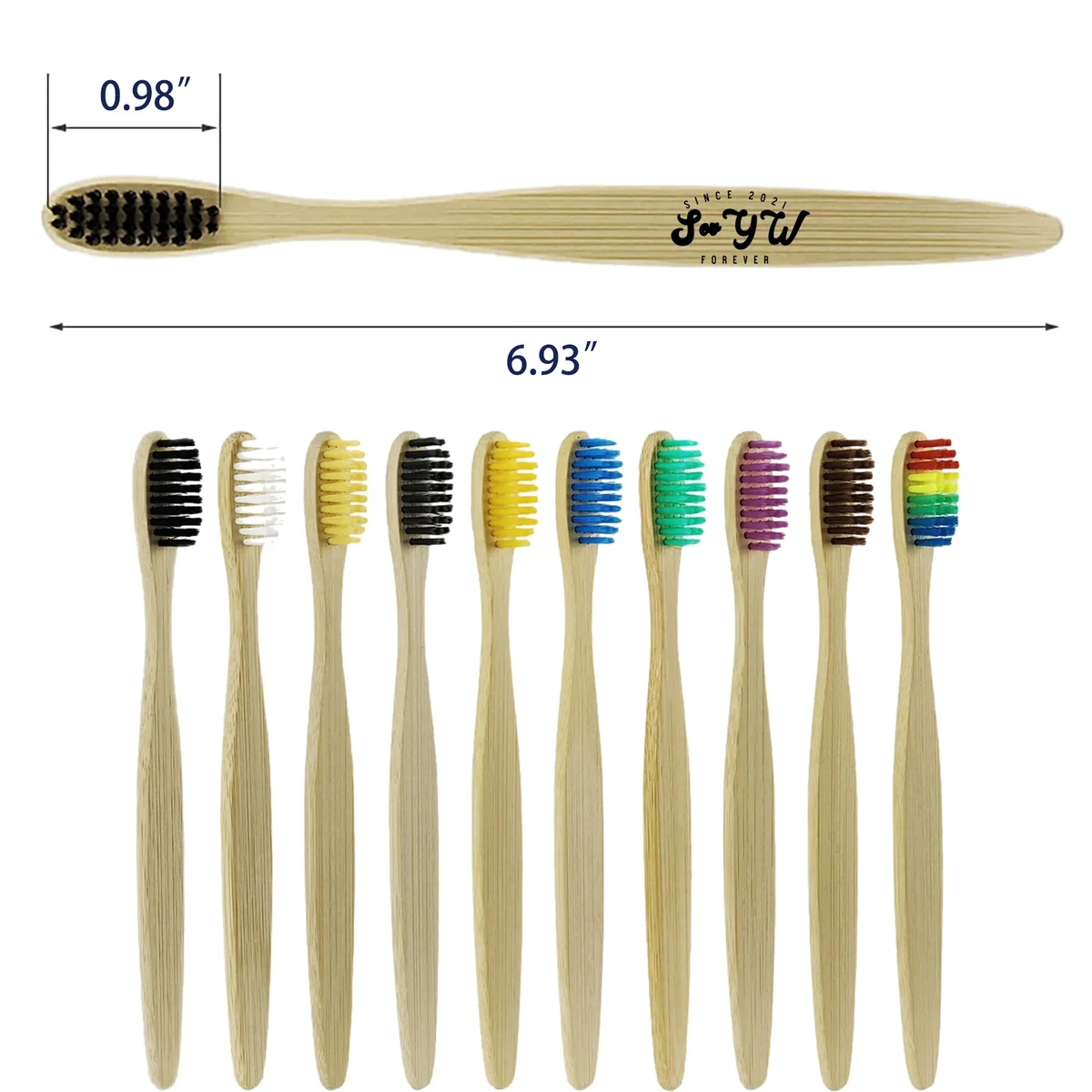 Biodegradable Soft Bristle Bamboo Charcoal Toothbrush MOQ 10 1