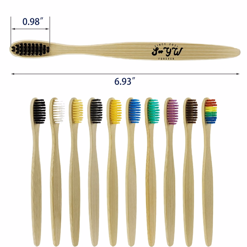 Biodegradable Soft Bristle Bamboo Charcoal Toothbrush MOQ 10