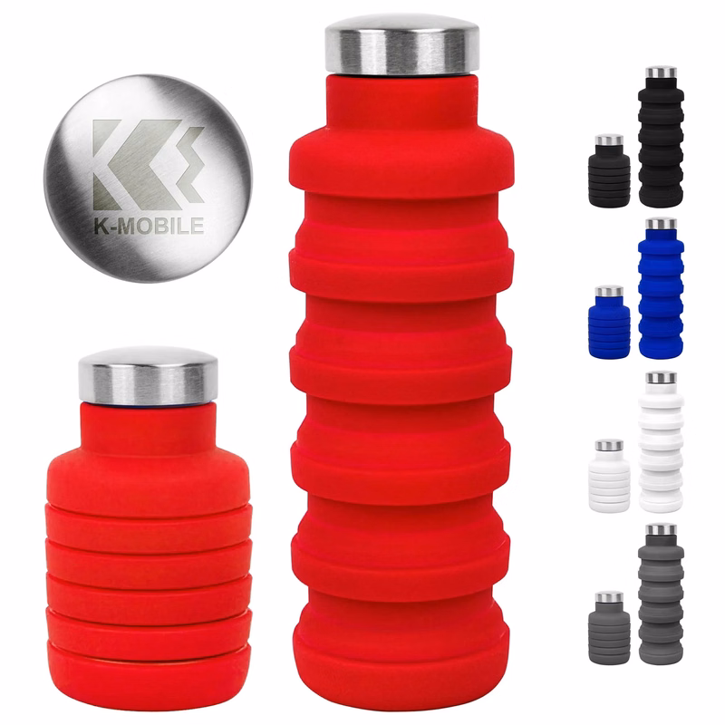 17oz Collapsible Silicon Water Bottle