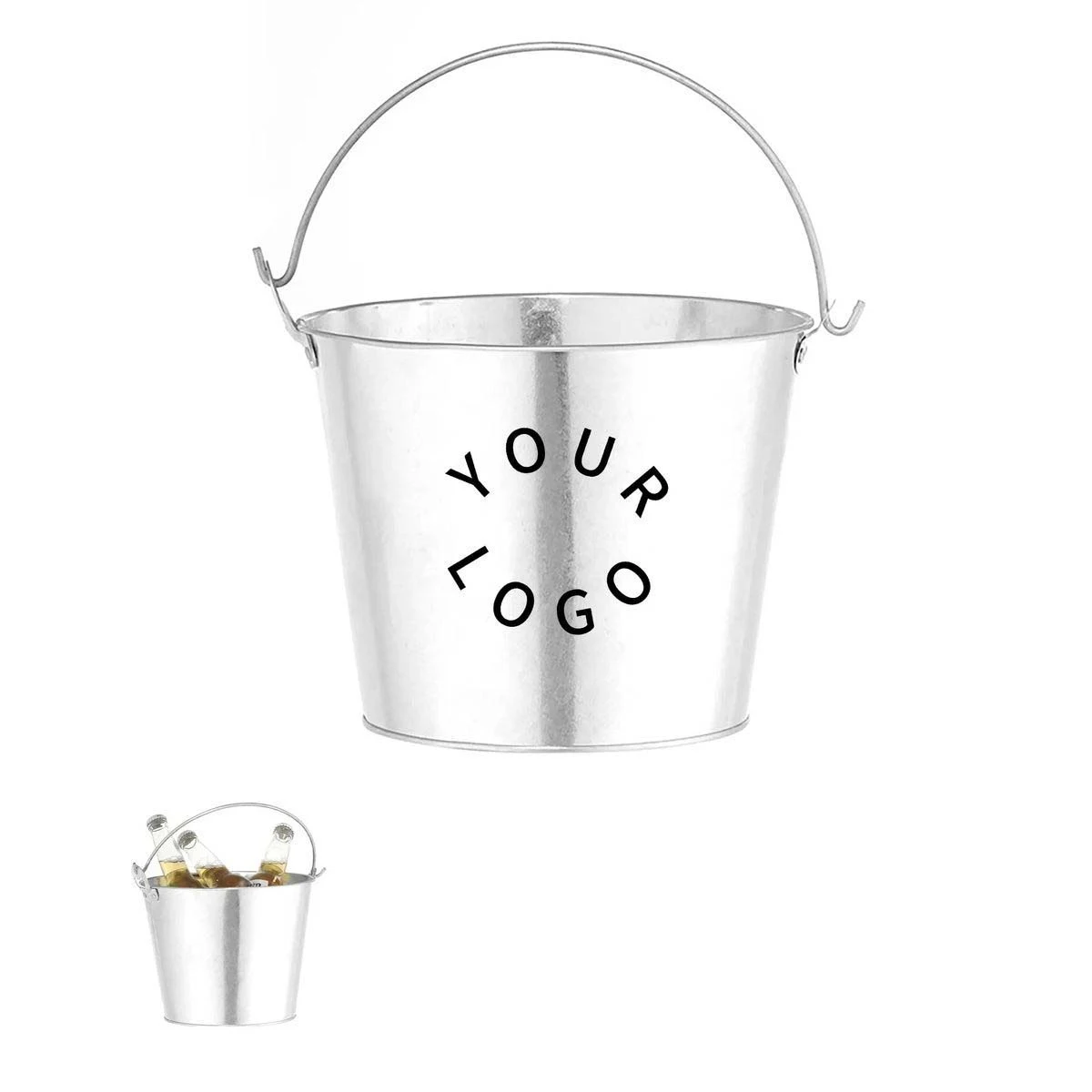 Metal Beverage Ice Bucket with Classic Design 1