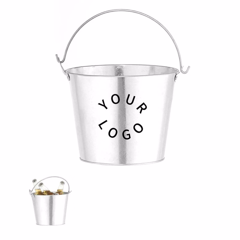 Metal Beverage Ice Bucket with Classic Design