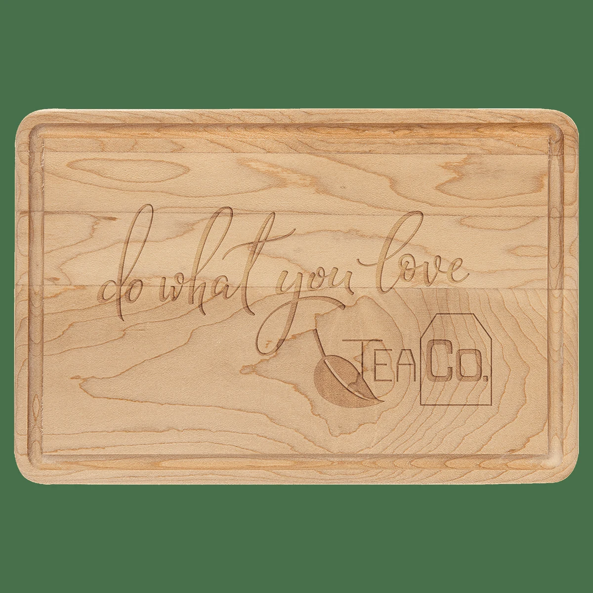 9" x 6" Multi Brown Maple Cutting Board with Drip Ring 1