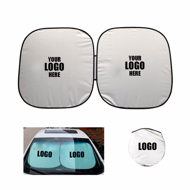 Polyester Car Windshield Sun Shade With Pouch